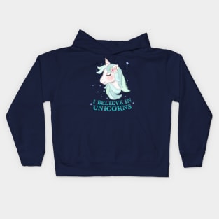 Unicorn: I believe in unicorns Kids Hoodie